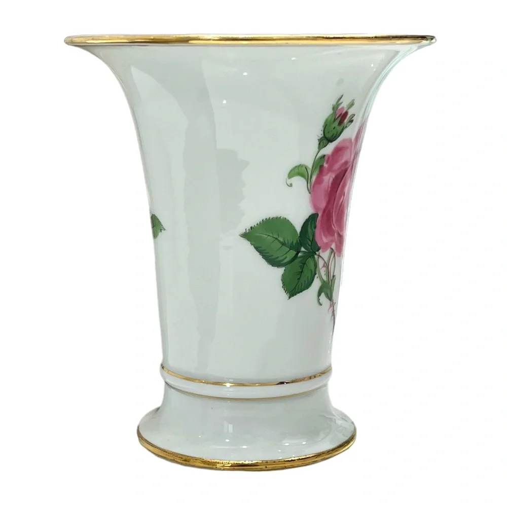 VINTAGE MEISSEN PORCELAIN ROSE VASE #Q22(6)